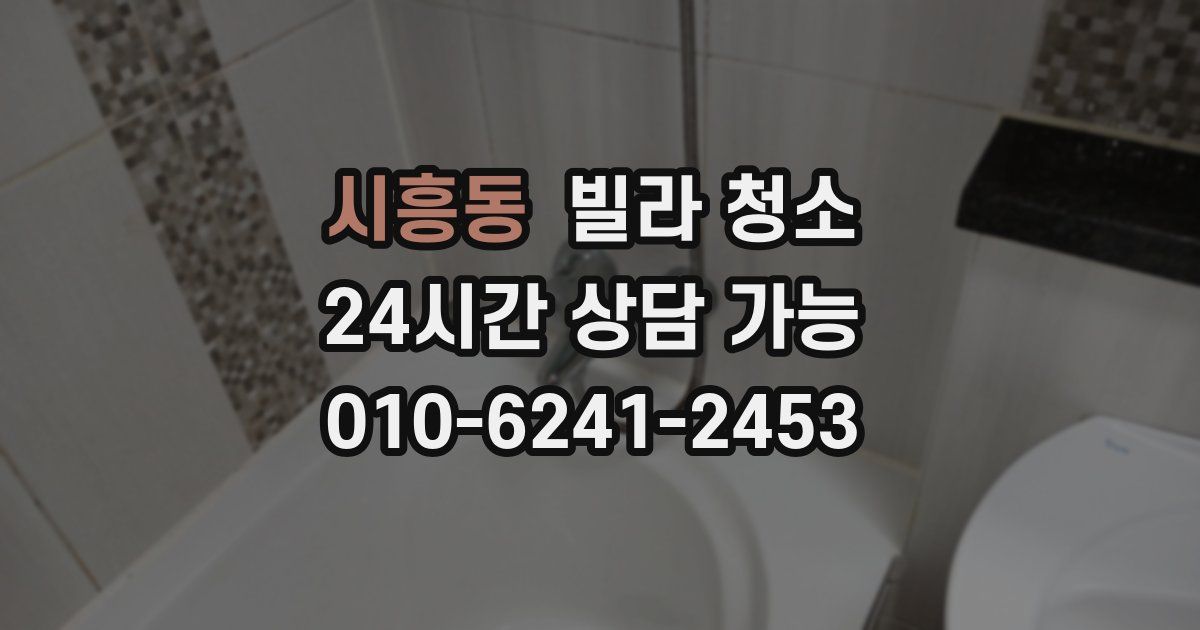 시흥동 빌라 청소