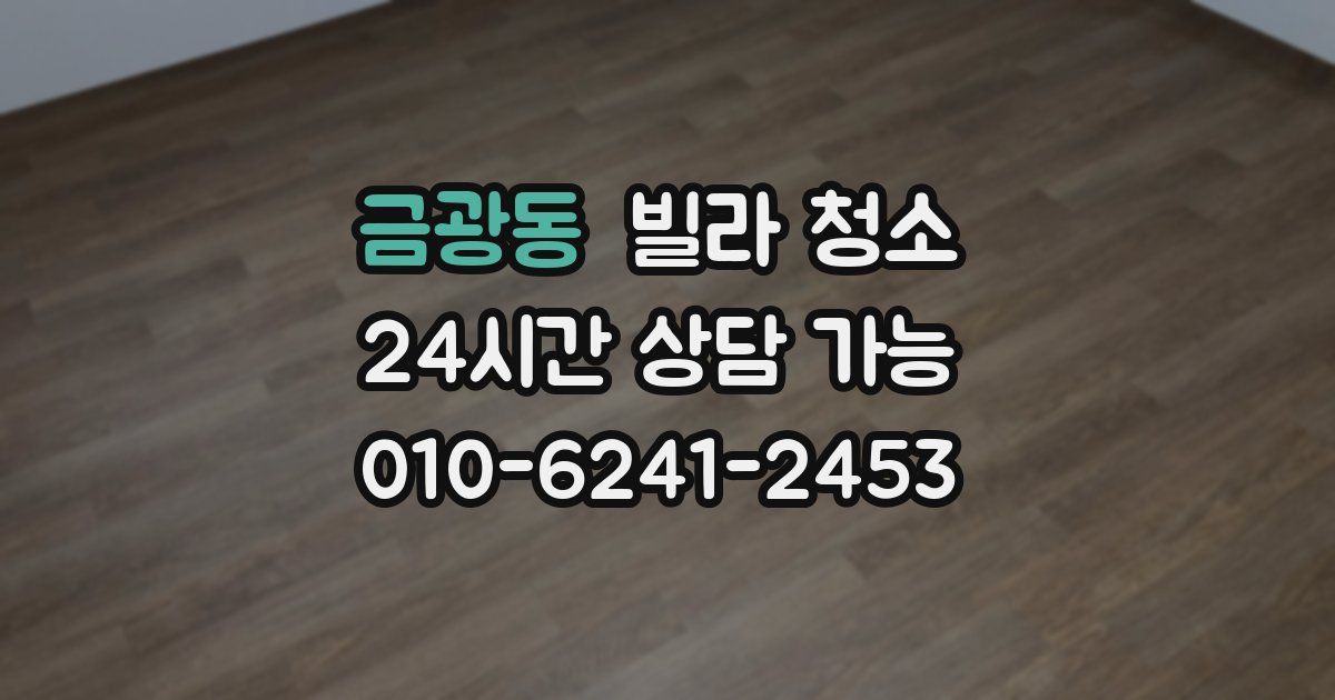 금광동 빌라 청소