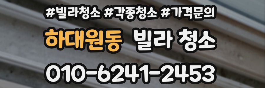 하대원동 빌라 청소