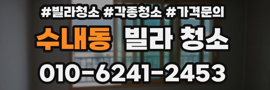 수내동 빌라 청소