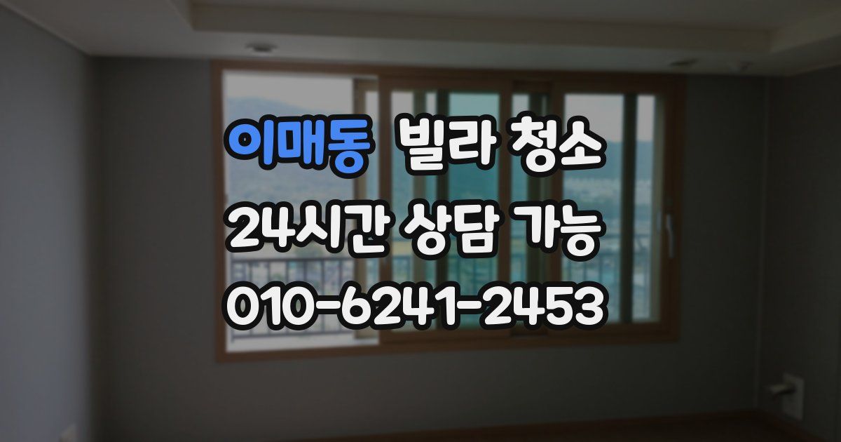 이매동 빌라 청소