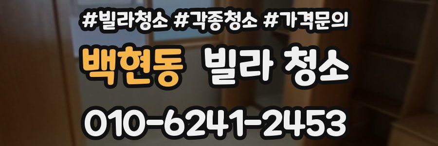 백현동 빌라 청소