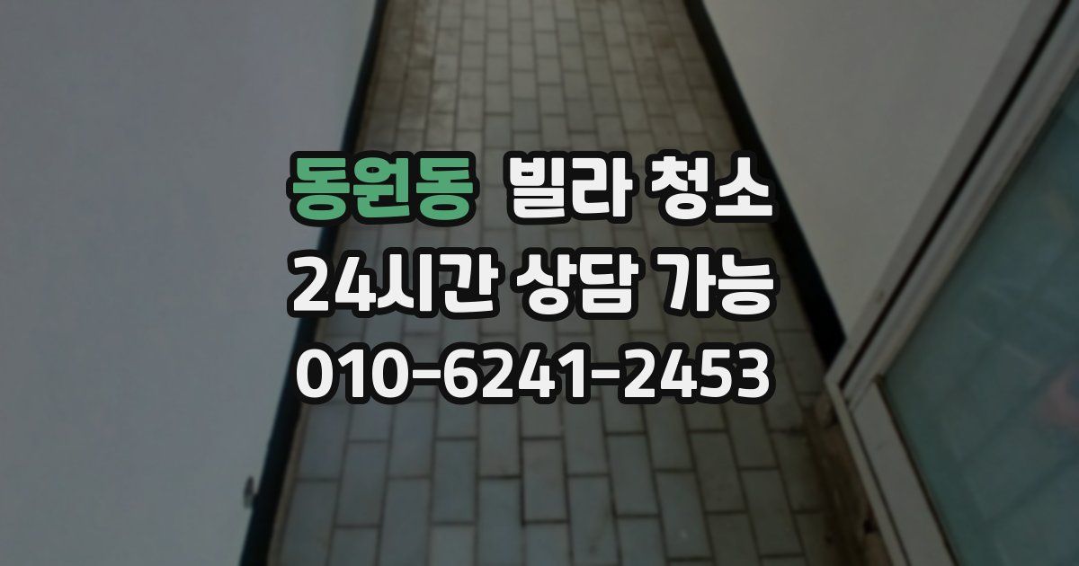 동원동 빌라 청소