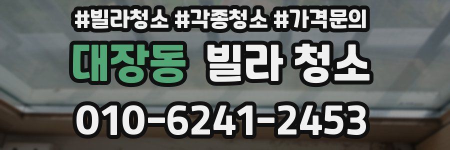 대장동 빌라 청소