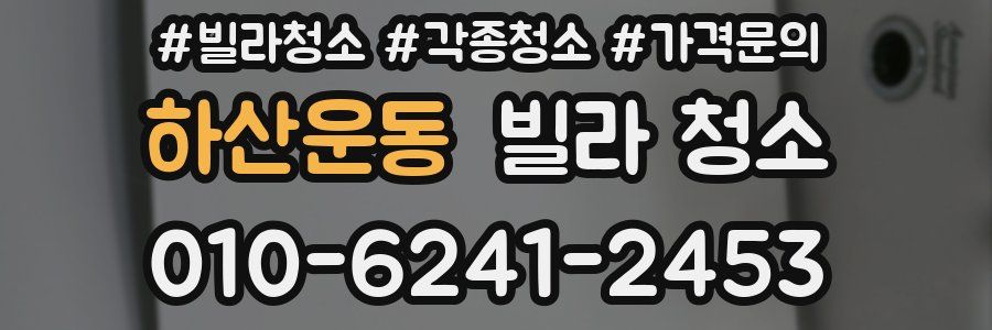 하산운동 빌라 청소