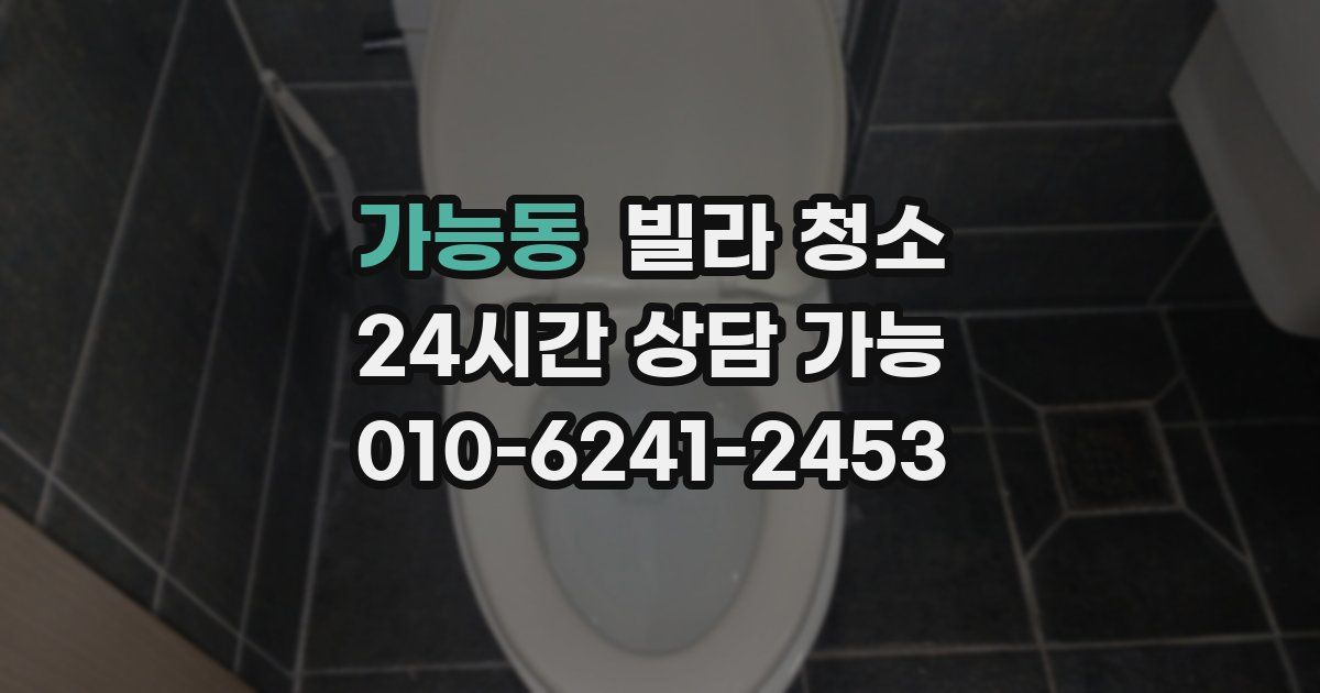 가능동 빌라 청소