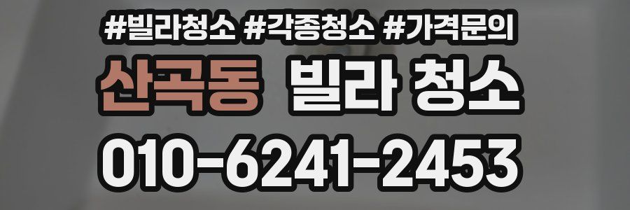 산곡동 빌라 청소