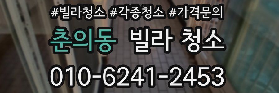 춘의동 빌라 청소