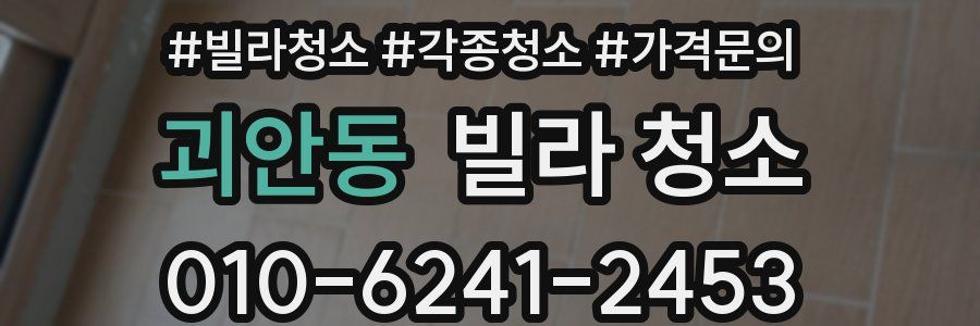 괴안동 빌라 청소