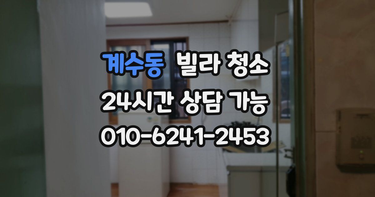 계수동 빌라 청소