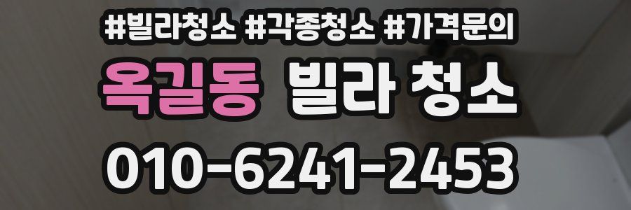 옥길동 빌라 청소