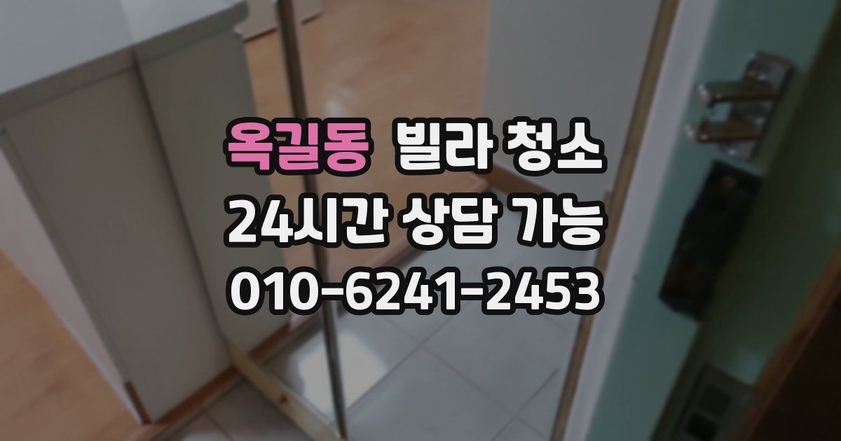 옥길동 빌라 청소