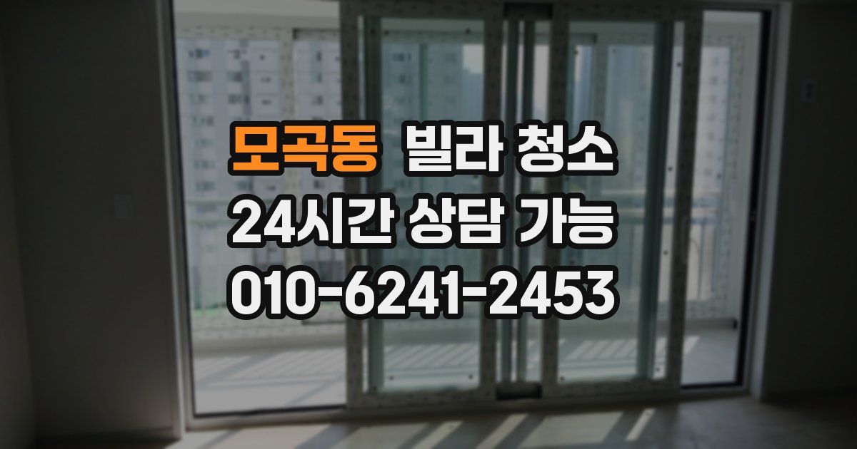 모곡동 빌라 청소