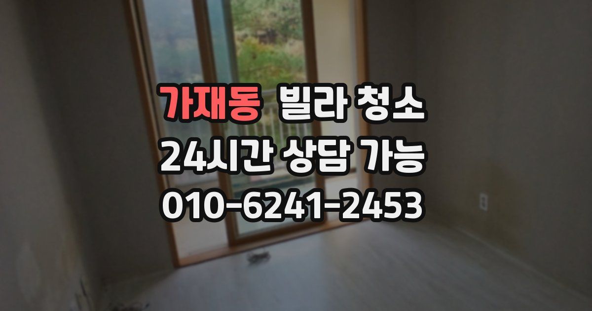 가재동 빌라 청소