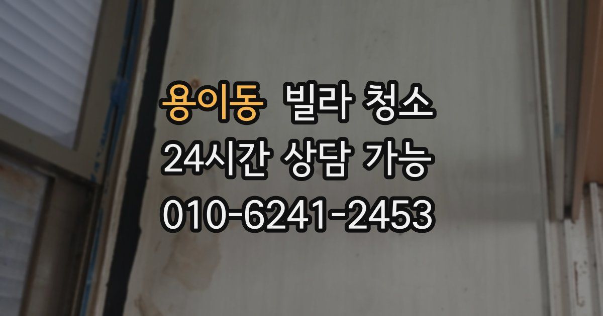 용이동 빌라 청소