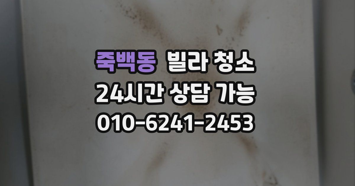 죽백동 빌라 청소