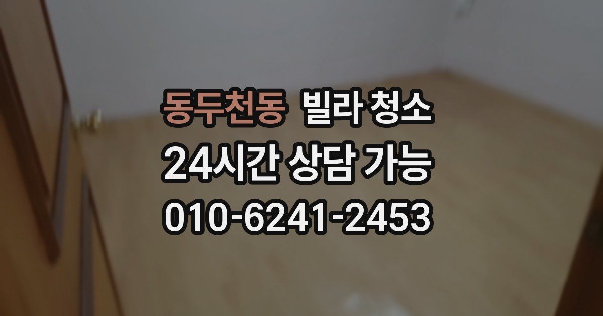 동두천동 빌라 청소