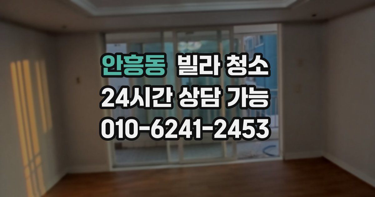 안흥동 빌라 청소