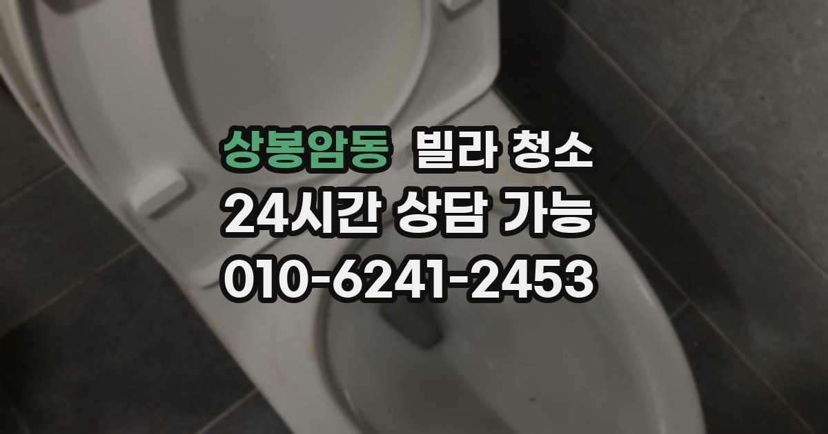 상봉암동 빌라 청소
