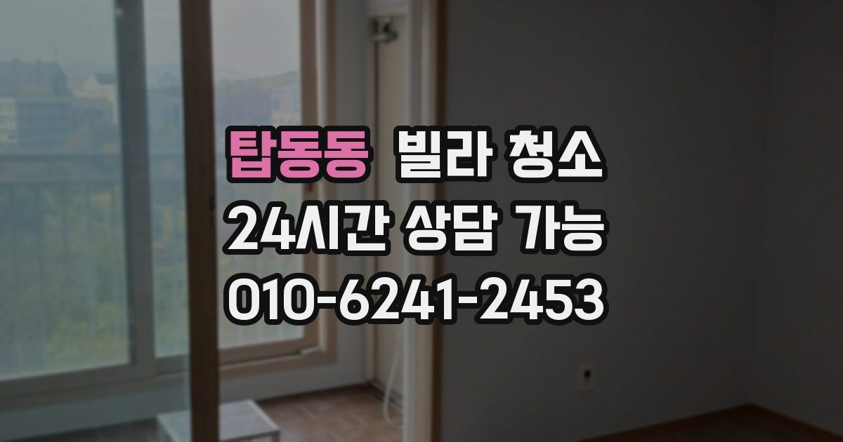 탑동동 빌라 청소