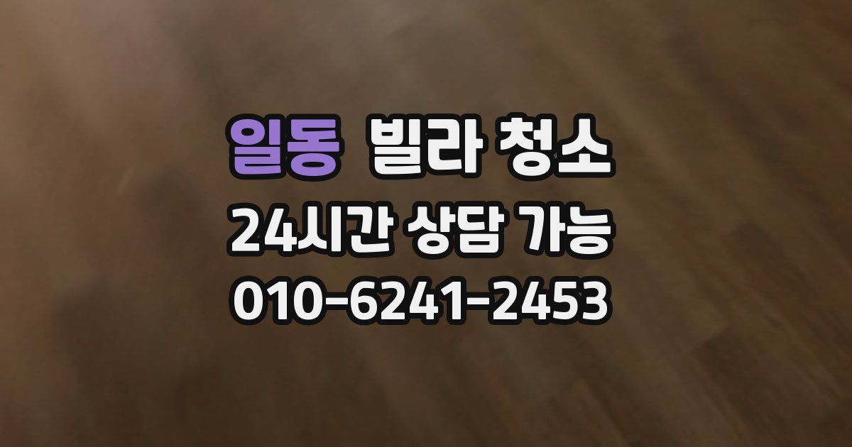 일동 빌라 청소