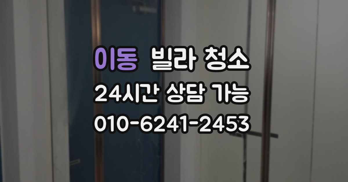 이동 빌라 청소