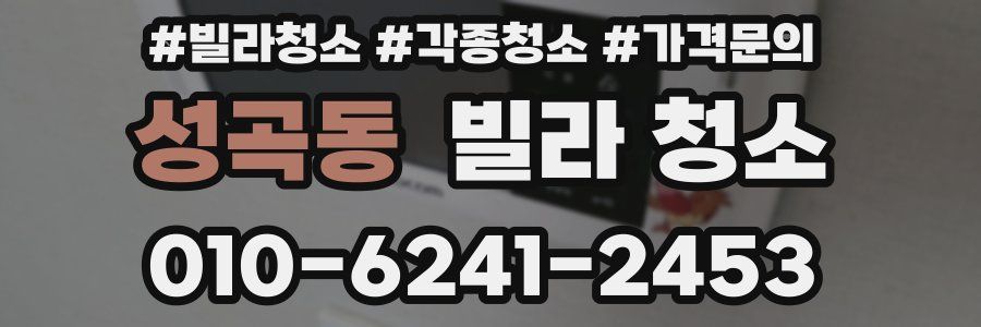 성곡동 빌라 청소