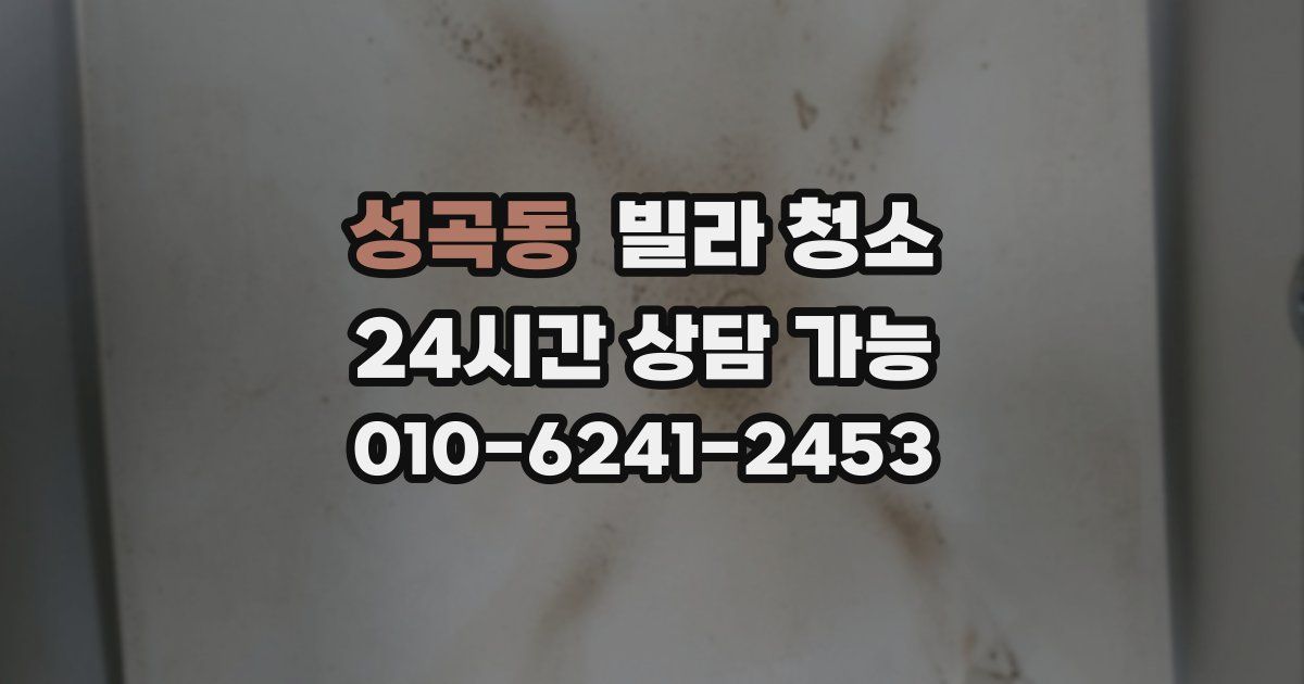 성곡동 빌라 청소