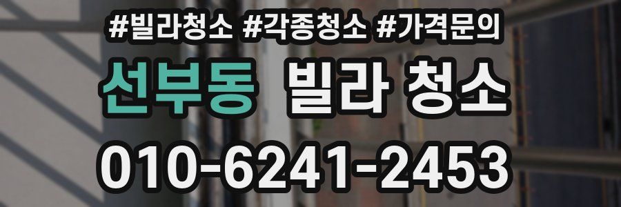 선부동 빌라 청소