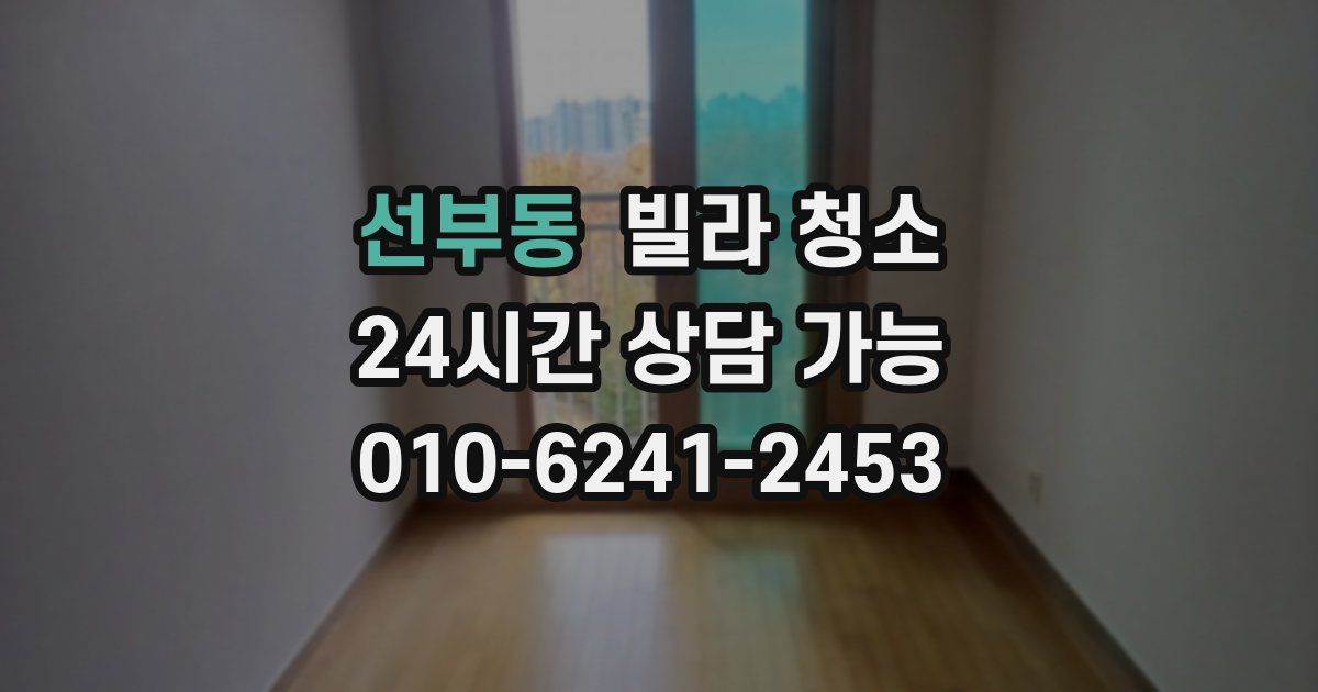 선부동 빌라 청소