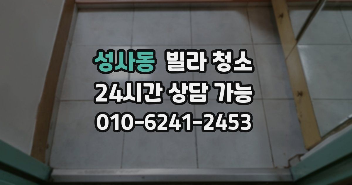 성사동 빌라 청소