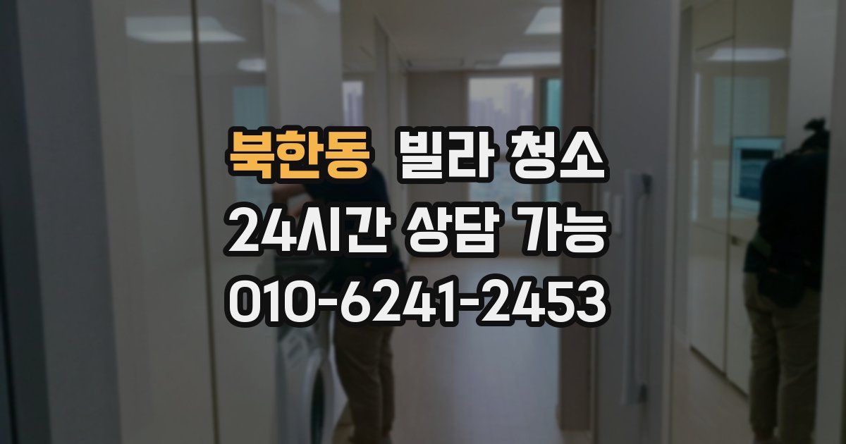 북한동 빌라 청소