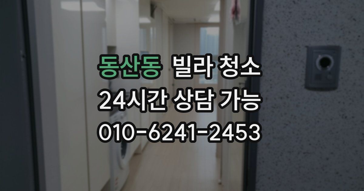 동산동 빌라 청소