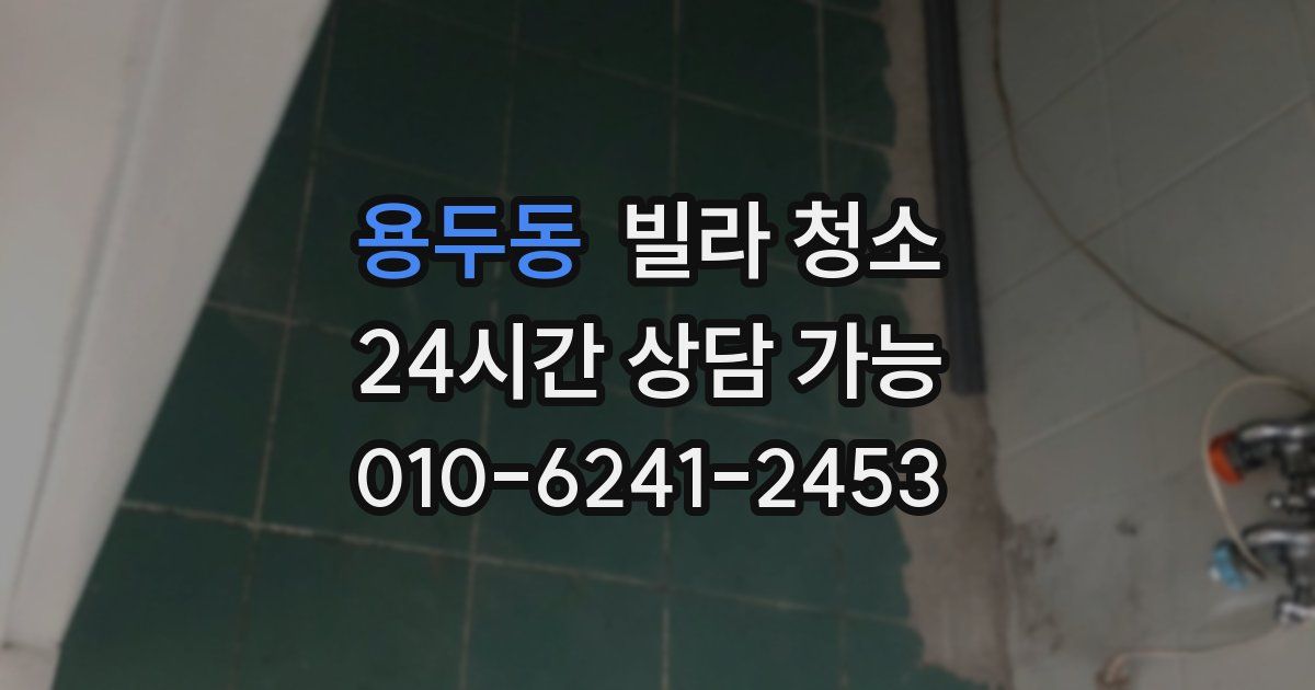 용두동 빌라 청소