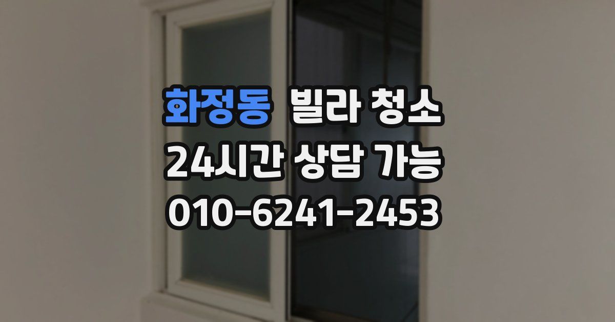 화정동 빌라 청소