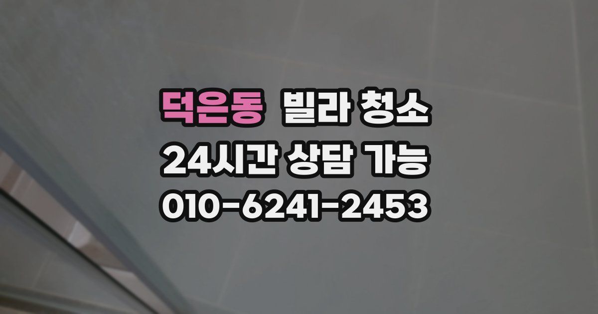 덕은동 빌라 청소