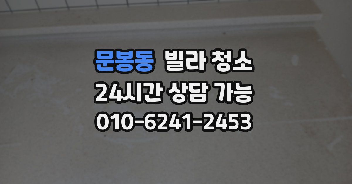 문봉동 빌라 청소