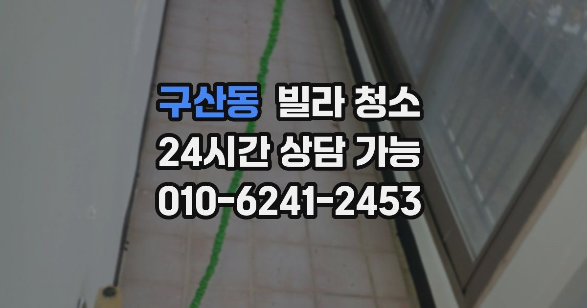 구산동 빌라 청소