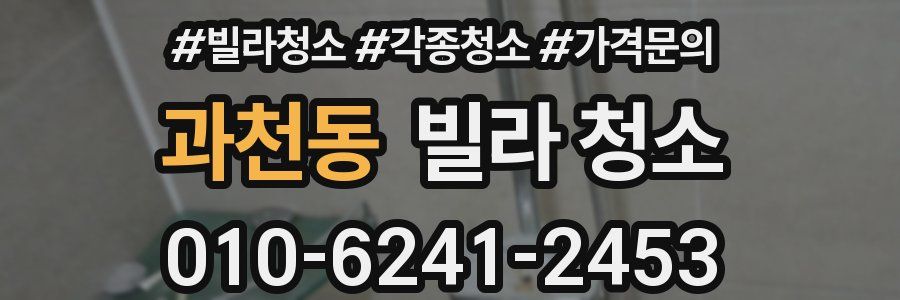 과천동 빌라 청소