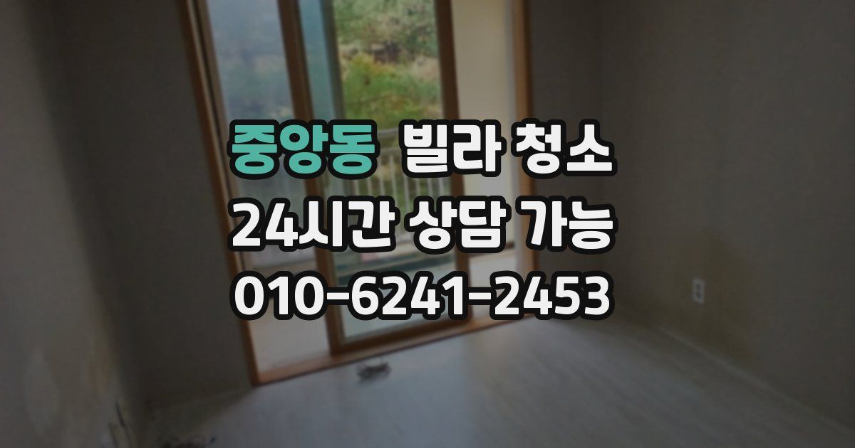 중앙동 빌라 청소