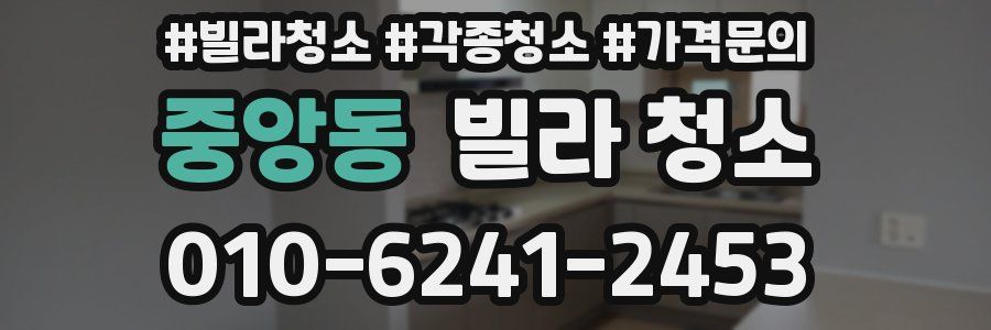 중앙동 빌라 청소