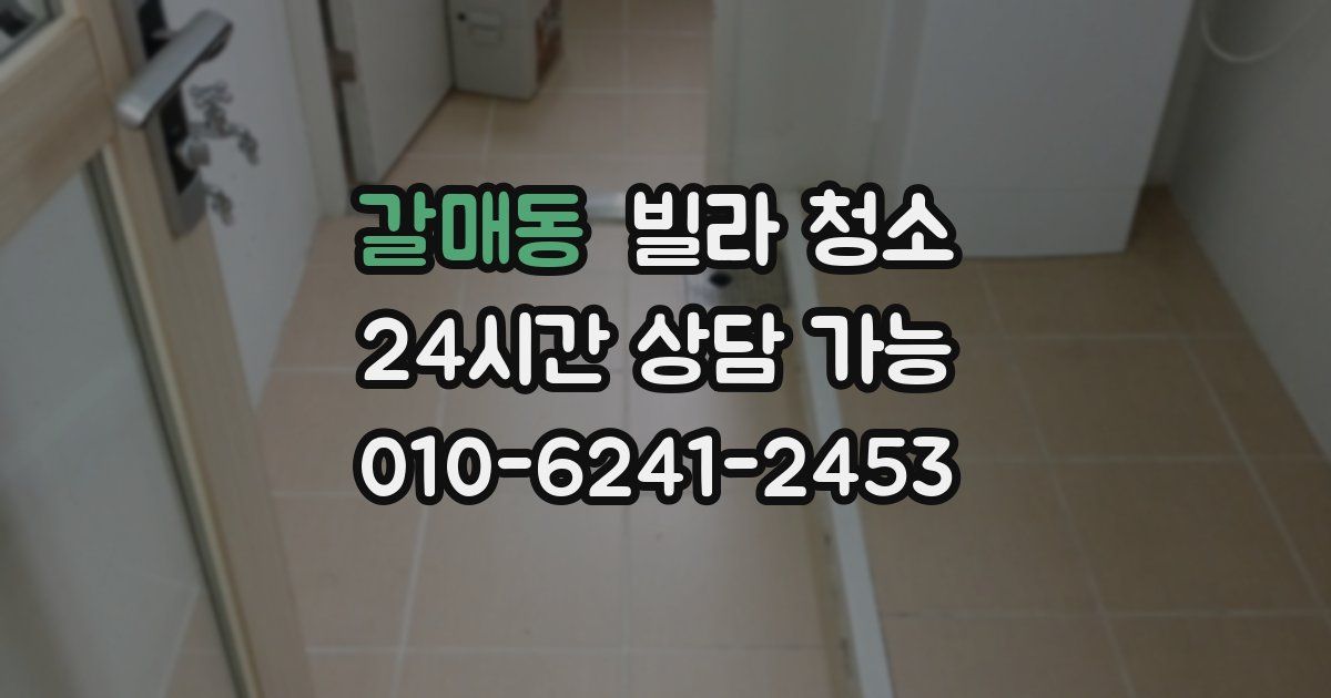 갈매동 빌라 청소