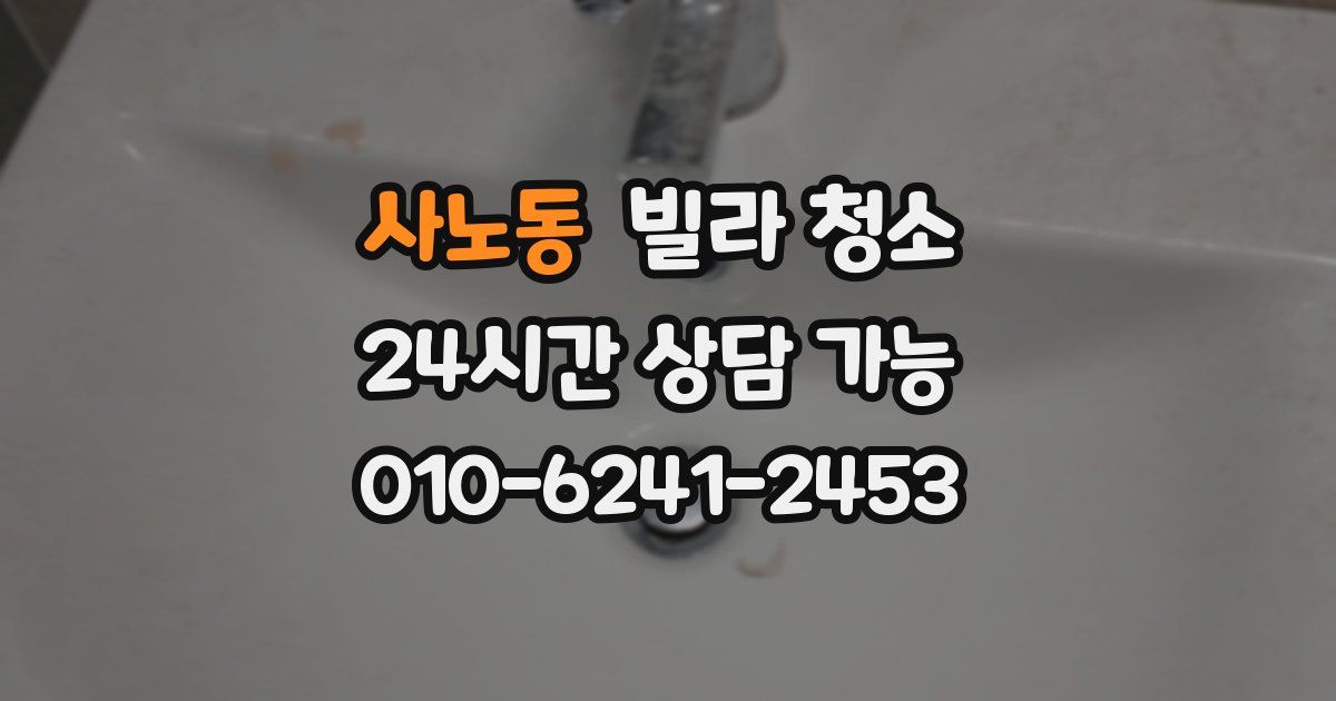 사노동 빌라 청소