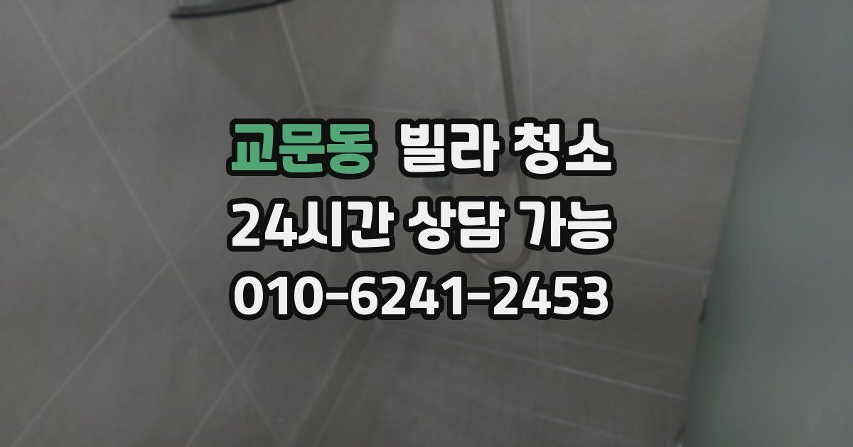 교문동 빌라 청소