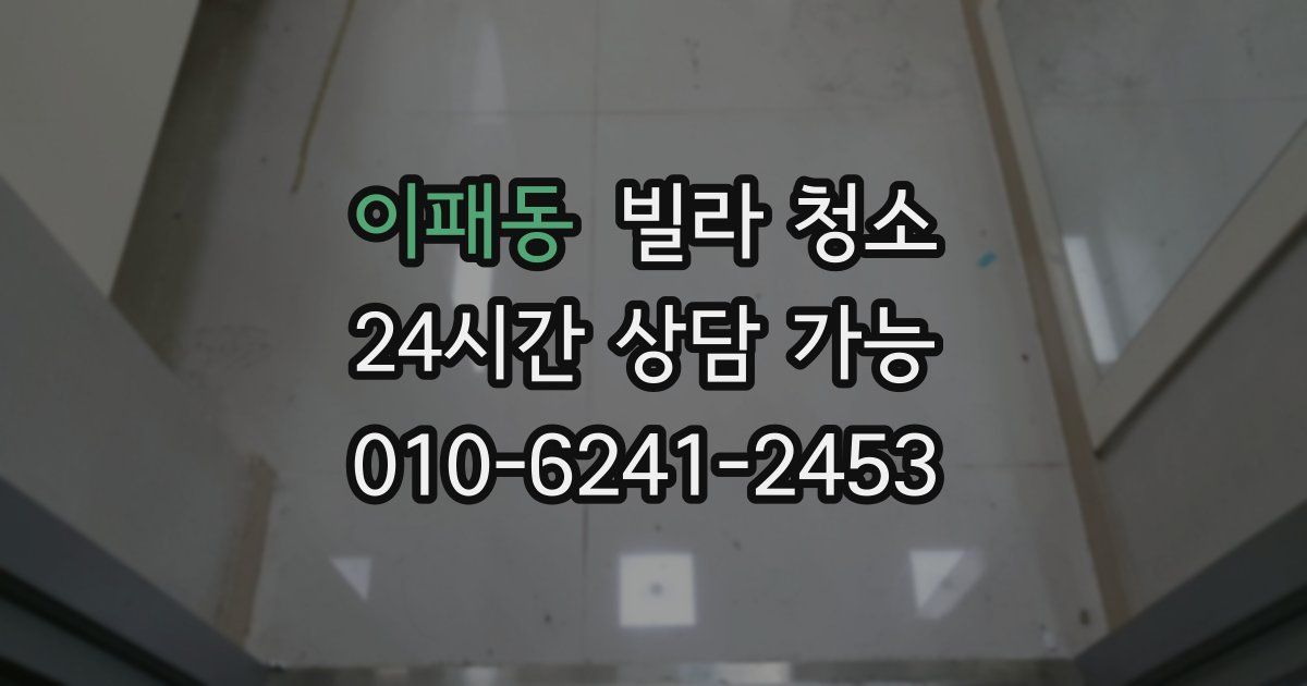 이패동 빌라 청소