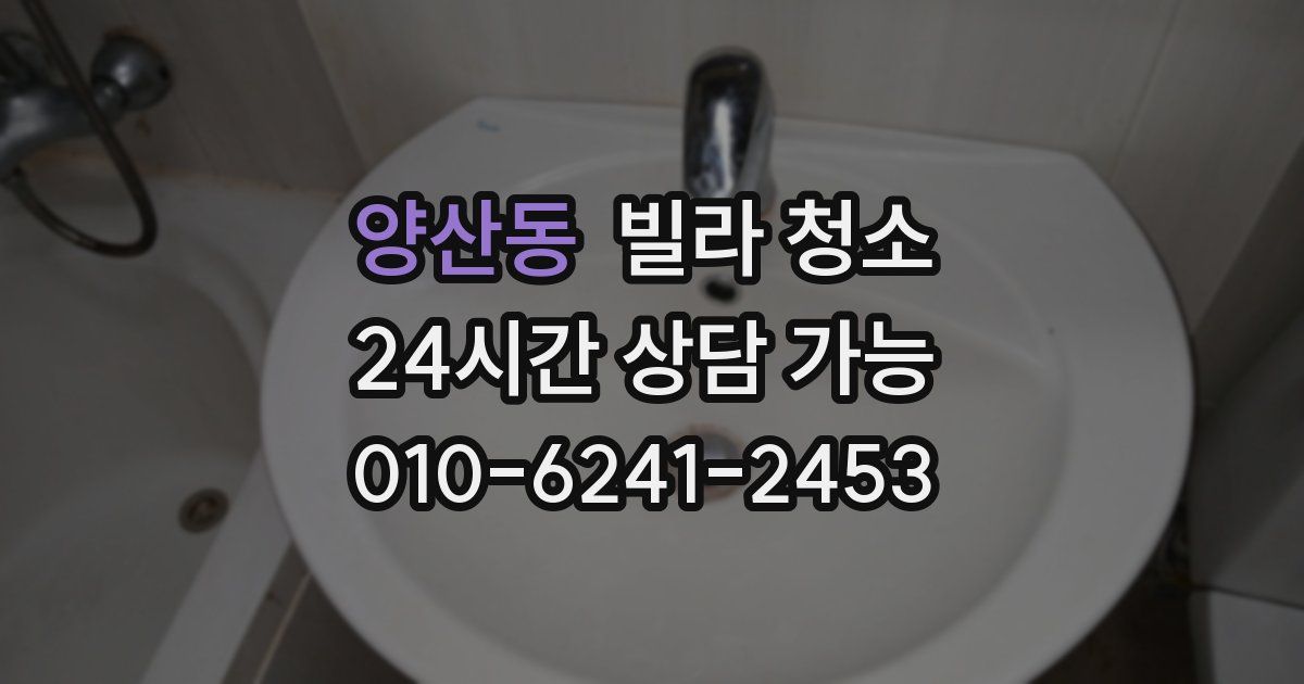 양산동 빌라 청소