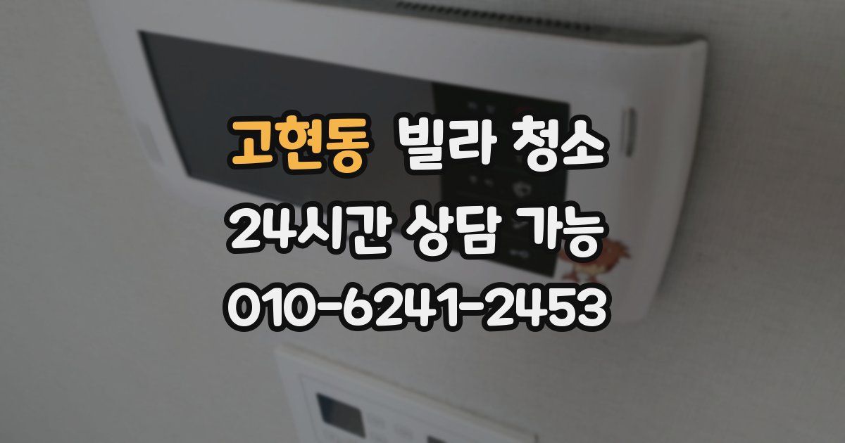 고현동 빌라 청소