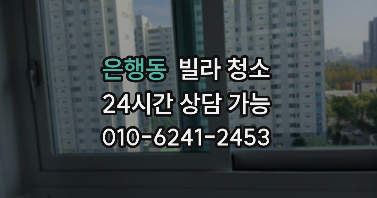 은행동 빌라 청소