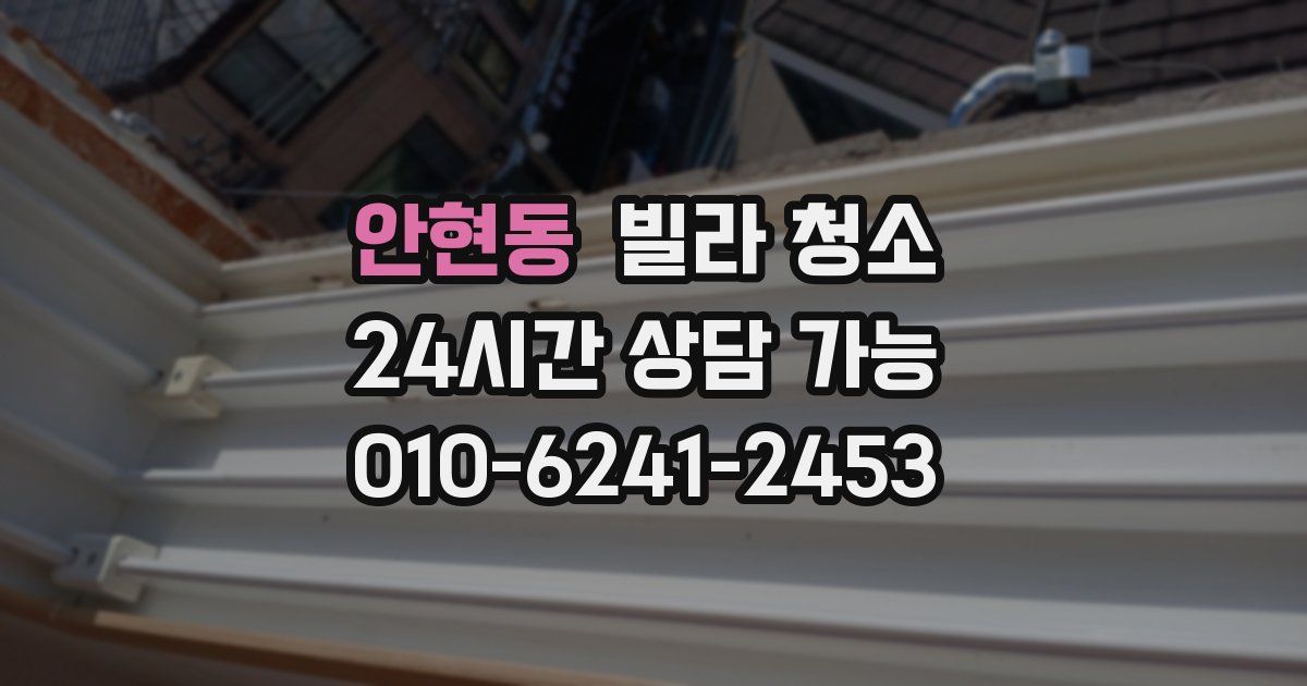 안현동 빌라 청소