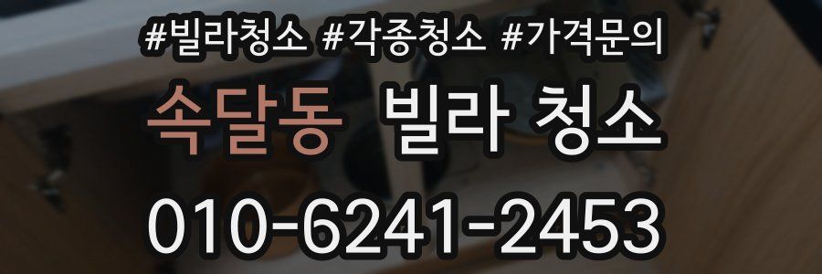 속달동 빌라 청소